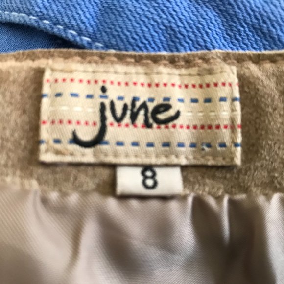 Anthropologie | June Suede Paneled Skirt - Picture 6 of 9